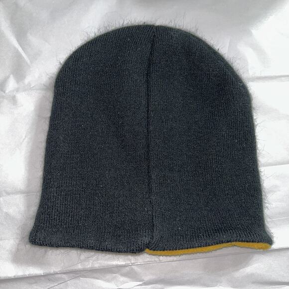 Vintage LA Lakers NBA Vintage Logo Knit Hat Black Yellow One Size - Picture 3 of 7